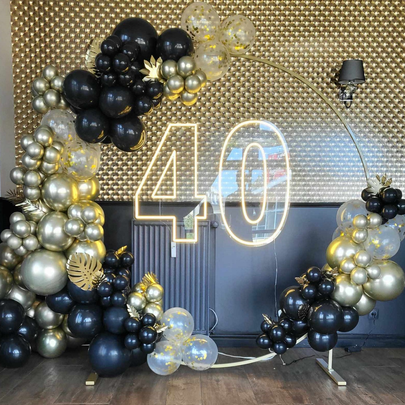 Dekoracja z balonów na 40 urodziny